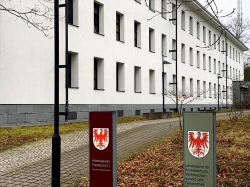 Seitliche Ansicht des Arbeitsgerichts Eberswalde